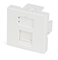 Hyperline SIP2-1K-M45-45 Вставка 45x45 (аналог Mosaic) для 1 модуля формата Keystone Jack, со шторкой