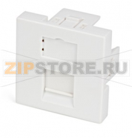 Hyperline SIP2-1K-M45-45 Вставка 45x45 (аналог Mosaic) для 1 модуля формата Keystone Jack, со шторкой