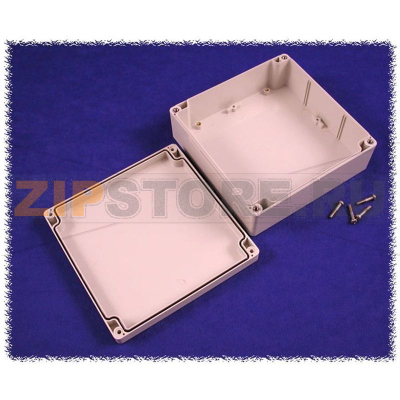 Корпус 160x160x60 мм, материал: пластик, серый, 1 шт Hammond 1554R2GY 