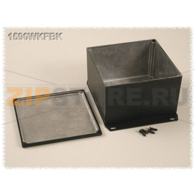Корпус алюминиевый 125x125x79 мм, черный, 1 шт Hammond 1590WKFBK 