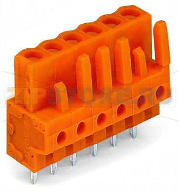 MCS MIDI Classic Розетка под пайку THT; 0.6 x 1.0 mm solder pin; прямые; Шаг контактов 5,08 мм; 10-пол.; оранжевые Wago 232-170 Встроенные тестовые порты для тестовых штекеров O 2 ммДля соединений "провод-провод" и "плата-провод"Выходы под печатные платы с защитой от касанияЛегко идентифицируемые входы и выходы печатной платыВозможны варианты кодировки...