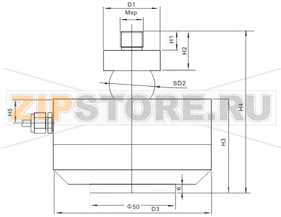 Тензодатчик с узлом встройки Keli LFS 25t 