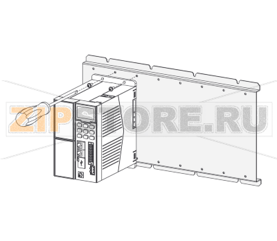 Пластина металлическая с крепежными отверстиями Inovance MD800-AZB1 