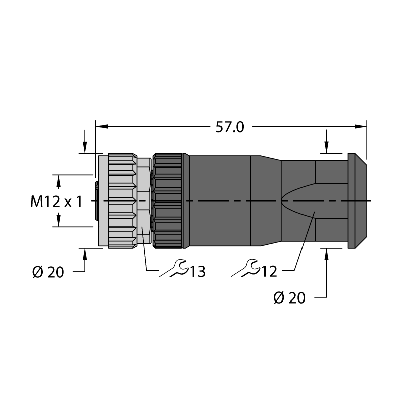 Разъем разборный Turck FW-ERKPM0416-SA-S-0408 