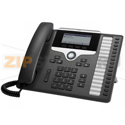IP-телефон 48 В/DC, 2xFE (PoE), 16 линий, SIP, 396x162 пкс, RJ-9 Cisco CP-7861-K9 