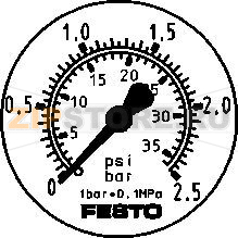 Манометр фланцевый Festo FMA-63-2,5-1/4-EN 