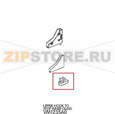Upper hook to stop inner glass Unox XVC 315G Upper hook to stop inner glass Unox XVC 315GЗапчасть на деталировке под номером: 83Название запчасти на английском языке: Upper hook to stop inner glass Unox XVC 315G