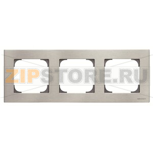 Рамка трехместная, нержавеющая сталь ABB 2CLA857300A1401 