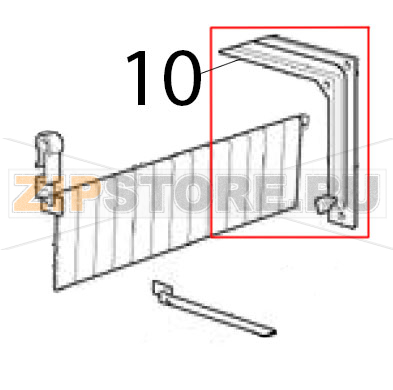 Guida sportello DX Scotsman B 40 Guida sportello DX Scotsman B 40Запчасть на деталировке под номером: 10