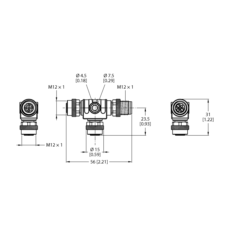 Разветвитель 2-х канальный Turck FSM-2FKM57 
