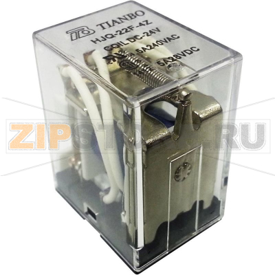Реле электромагнитное 24 В/DC, 5 А, 1 шт Tianbo HJQ-22F-4Z-24VDC 