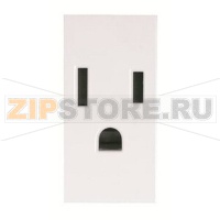 Розетка модульная US стандарта с заземлением, 2P+E, 1M, 15 А, 127 В, альпийский белый ABB 2CLA212800N1101