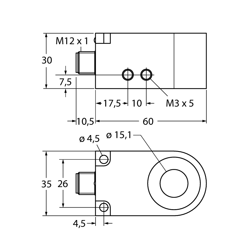Датчик индуктивный Turck BI15R-W30-DAP6X-H1141 