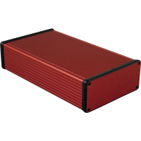 Корпус 220x125x51.5 мм, материал: алюминий, красный, 1 шт Hammond 1455Q2201RD