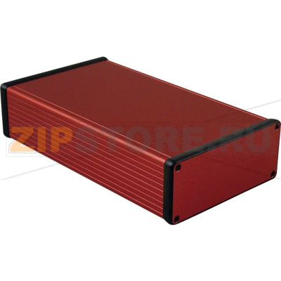 Корпус 220x125x51.5 мм, материал: алюминий, красный, 1 шт Hammond 1455Q2201RD 