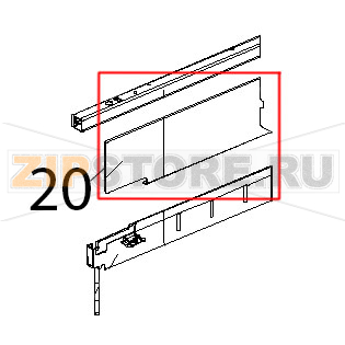 Profilo inox paracalore cruscotto Unox XVC 204 Profilo inox paracalore cruscotto Unox XVC 204Запчасть на деталировке под номером: 20