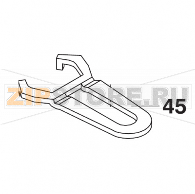 Fork for Belt Tightener Bear Varimixer AR40 VL-1S                                                                         Fork for Belt Tightener Bear Varimixer AR40 VL-1SЗапчасть на сборочном чертеже под номером: 45Название запчасти на датском&nbsp;языке: Fork for Belt Tightener Bear Varimixer AR40 VL-1S