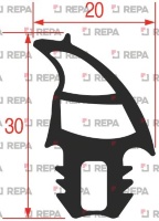 GASKET FOR OVEN DOOR 763x510 mm