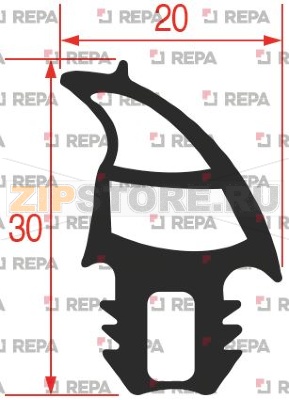 GASKET FOR OVEN DOOR 763x510 mm 