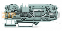 2-conductor through terminal block; 6 mm; with test option; same profile as 2-conductor disconnect terminal block; side and center marking; for DIN-rail 35 x 15 and 35 x 7.5; Push-in CAGE CLAMP®; 6,00 mm; gray Wago 2006-1601