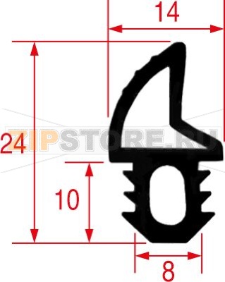 УПЛОТНИТЕЛЬ ДВЕРЦЫ ПЕЧИ 