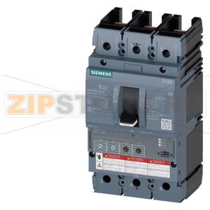 Автоматический выключатель 3VA6 UL frame 150 breaking capacity class M 35kA @ 480V 3-pole, line protection ETU330, LIG, In=40A overload protection ir=60A ...150A short circuit protection iI=1,5...12 x In ground-fault-protection ig=0,375...1x In, tg=0,1/0, 