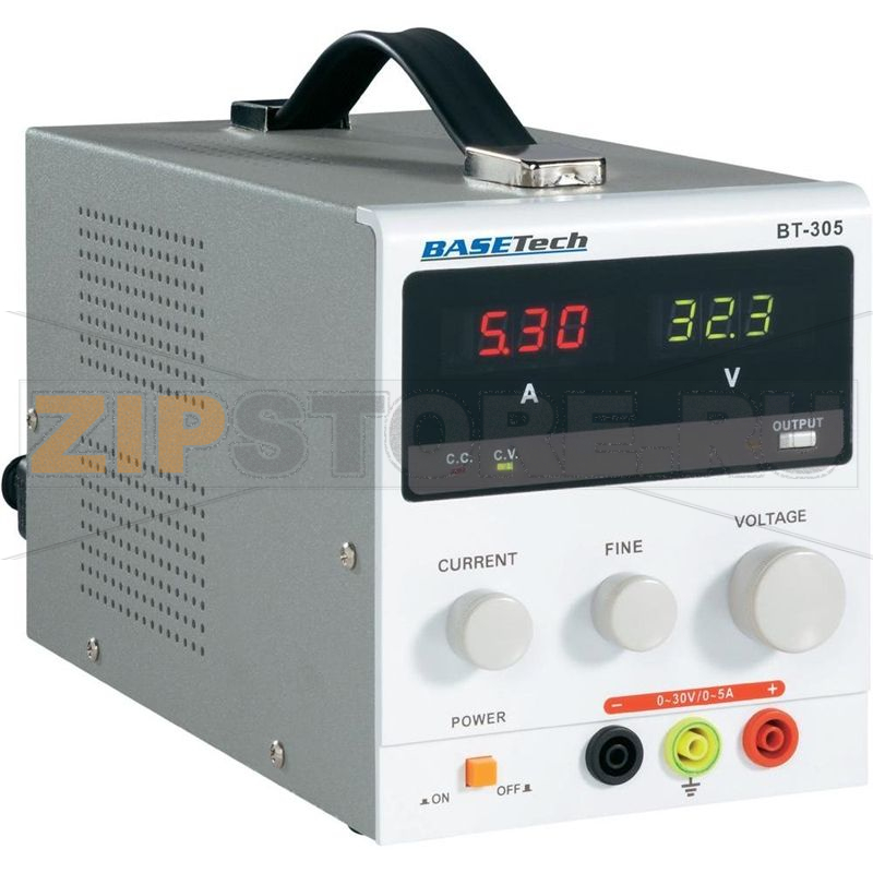 Блок питания лабораторный 150 Вт, регулируемый, 0-30 В/DC, 0-5 А Basetech BT-305 
