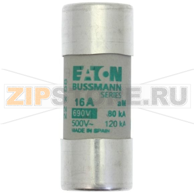 Предохранитель, 16 A, AC 690 В, 80 кА, 22x58 мм, aM, IEC Eaton CYL FUSE &gt;STR &gt;22x58 16A GG 690V 