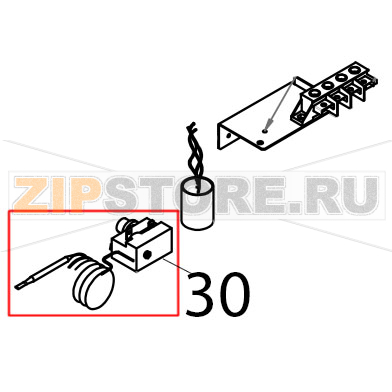 Termostato di sicurezza a riarmo manuale Tecnoeka KF 965 Termostato di sicurezza a riarmo manuale Tecnoeka KF 965Запчасть на деталировке под номером: 30