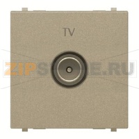 Механизм ТВ розетки, двухмодульный, шампань ABB 2CLA225070N1901