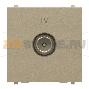 Механизм ТВ розетки, двухмодульный, шампань ABB 2CLA225070N1901 