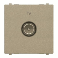 Механизм ТВ розетки, двухмодульный, шампань ABB 2CLA225070N1901