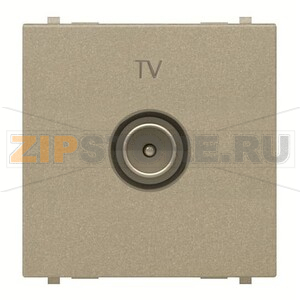 Механизм ТВ розетки, двухмодульный, шампань ABB 2CLA225070N1901 