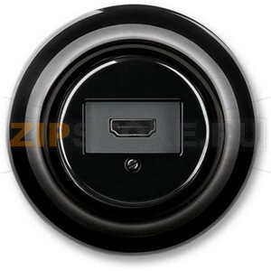 Розетка HDMI, чёрный фарфор ABB 2CHK290432C4301 