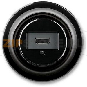 Розетка HDMI, чёрный фарфор ABB 2CHK290432C4301 