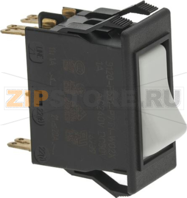 PUSH-BUTTON THERM. 2-POLE WHITE 1A240V 