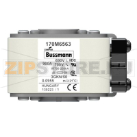 Предохранитель, 900 A, AC 690 В, 200 кА, size 3, 76x92x53 мм, aR, IEC UL Eaton FUSE 900A 690V