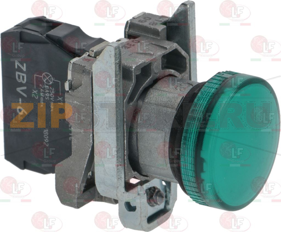 LAMPADA SPIA VERDE COMPLETA 250V 