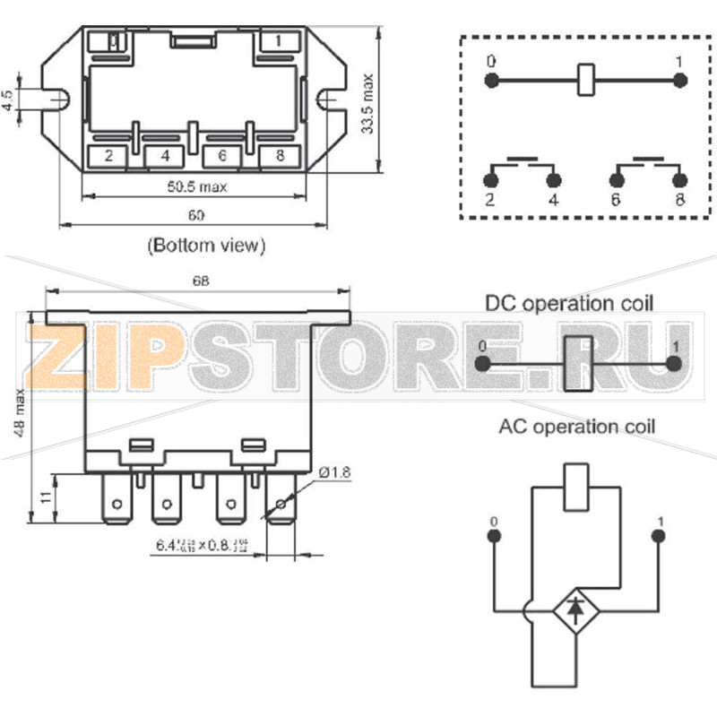 Реле электромагнитное 24 В/DC, 25 А, 1 шт Hongfa HF116F-1/024DA-2HTW 