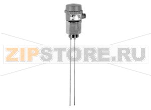 Датчик предельной проводимости  2-rod electrode HR-6*526*/W0114 Pepperl+Fuchs General specificationsTypesensor for conductive limit value detectionInputMeasured variableMeasuring voltage from the switch amplifier via converterOutputOutput signalelectrode relay creates switch signal corresponding to the selected responsiveness.Operating conditionsProcess conditionsProcess temperature-20 ... 60 °C (-4 ... 140 °F)Process pressure (static pressure)&le 30 barAmbient conditionsAmbient temperature-20 ... 60 °C (-4 ... 140 °F)Mechanical specificationsDegree of protectionIP65 with terminal boxConnectionelectrodes - converter: connection to the converter via connector plug in the terminal boxconverter - switch amplifier: terminals in the terminal box below the converterMaterialhousing: PBTprocess connection: stainless steel 1.4571/316Tielectrode rod: stainless steel 1.4571/316Ti, Hastelloy C or tantalumDimensionshousing: max. Ø65 mm (2.6 inch), height max. 75 mm (3 inch)rods: length L max. 3000 mm (10 foot)Process connectionthread G1-1/4A to DIN/ISO 228/1Data for application in connection with hazardous areasCertificate of CompliancePTB Nr. Ex-88.B:2003Group, category, type of protection EEx ia IIC T6Certificates and approvalsOverspill protection01/PTB Nr.: Ex-79/2011X (overspill protection acc. to VbF)AccessoriesDesignation- spacer, PTFE for Ø4 mm (0.16 inch) rods- spacer with clamp screw, PTFE, for Ø4 mm (0.16 inch) rods- spacer with clamp screw, PTFE, for Ø6 mm (0.24 inch) rods- counter nut G1-1/4A made of PVC- counter nut G1-1/4A made of stainless steel- LZ-1201, mounting angle of stainless steel 1.4571/316Ti with drilling for G1/2A- LZ-1203, mounting angle of stainless steel 1.4571/316Ti with drilling for G1-1/4A - electronical converter HR-011420