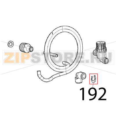 Clip to fix, Ø: 10 mm, connection joi Unox XVC 205E Clip to fix, Ø: 10 mm, connection joi Unox XVC 205EЗапчасть на деталировке под номером: 192