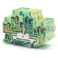 Клемма пружинная, заземляющая, желто-зеленая CHIKU RNSTB 2,5-PE