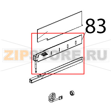 Profilo salvagoccia porta Unox XVC 504 Profilo salvagoccia porta Unox XVC 504Запчасть на деталировке под номером: 83
