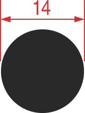 FIBERGLASS GASKET ø 14 mm - 3m 