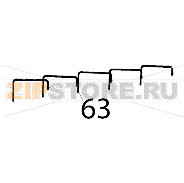 Tubo est. umidita' and RC1165A0 Unox XVC 1005EP Tubo est. umidita' and RC1165A0 Unox XVC 1005EPЗапчасть на деталировке под номером: 63