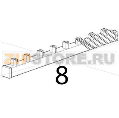 Spray bar small cubes Scotsman AC 56 Spray bar small cubes Scotsman AC 56Запчасть на деталировке под номером: 8
