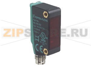 Рефлекторный датчик Retroreflective sensor with polarization filter ML100-54-7346/59/95/103/154 Pepperl+Fuchs Описание оборудованияRetroreflective sensor with polarization filter, plastic housing, 5 m detection range, red light, light on, DC version, PNP output, M8 plug