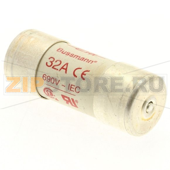 Предохранитель, 32 A, AC 700 В, 200 кА, 22x58 мм, aR, UL Eaton 32A 690V 22X58 INDICATED 22x58MM 