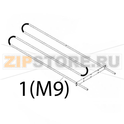 Resistenza 1200 W, 230 V GAM MD44 Resistenza 1200 W 230 V GAM MD44Запчасть на деталировке под номером: 1(M9)