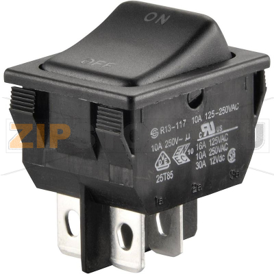 Переключатель клавишный 250 В/AC, 10 А, 1 x выкл/вкл TRU Components TC-R13-117A-01 